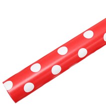 영프라자 빅도트 종이포장지 53cm x 10m, 레드, 1개