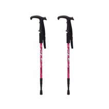 비에스 듀랄루민 6061 등산스틱 T자형 2p, 핑크