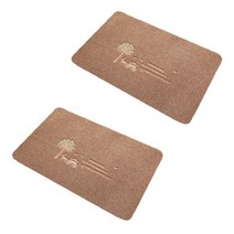 스토어33 심플 자수 발매트 2p, K