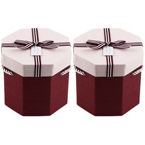 영프라자 트윈리본 팔각단합 선물상자, 연핑크, 2개입