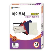 삼은파트너스 종이제본표지 바이로닉 100p 280g, 흑색, A4