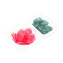 도나앤데코 PP내열 원형사각 2칸 소스컵 14 x 8.5 x 2.9 cm + 뚜껑, 1개, 50세트