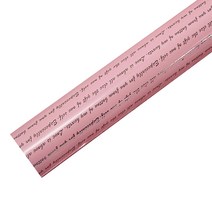 포포팬시 영문 비닐증착포장지 대, 핑크, 1개