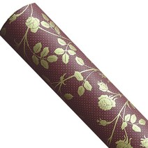 코코 장미도트 종이롤포장지, 초코, 1개