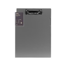 히키스 A4 커버형 클립파일판 레포트, 블랙, 블랙