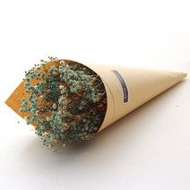 리버그린 안개꽃 드라이플라워 꽃다발, 블루