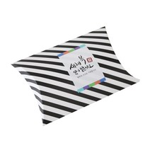 황씨네도시락 반달상자 스트라이프 블랙 30p + 새해복 스티커 사각캘리 30p, 혼합 색상, 1세트