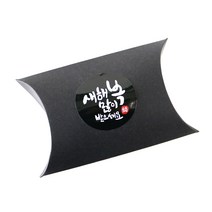 황씨네도시락 반달상자 블랙 30p + 뉴새해복 캘리 스티커 블랙 30p, 혼합 색상, 1세트