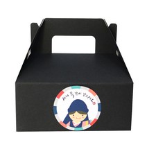 황씨네도시락 핸들상자 블랙 소 30p + 새해복 스티커 한복소년 30p, 혼합 색상, 1세트