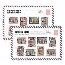 스티키데코 우표 스티커 8p 세트, 080 이집트에 놀러와요, 2세트