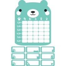 띵가 새학기 시간표 스티커 곰곰 63 mint, 1개