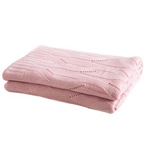 저스틴앤클로이 솔리드 와이드 꽈배기무늬 니트 블랭킷