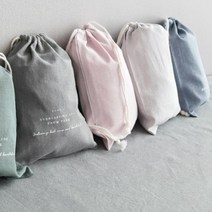 보웰 빈티지 코튼 스트링 파우치