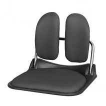 청심의자 접이식 좌식의자 듀얼폴더 DF-9250K 패브릭, 블랙