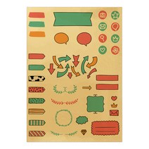 삼육오문방구 크라프트지 데코 스티커, 다이어리03, 10개입