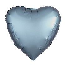 파티팡 하트은박 새틴럭스 풍선 46cm, 스틸블루, 10개입
