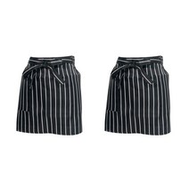 바이데코 블랙 스트라이프 허리 앞치마, 혼합 색상, 2개입