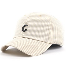 아이엠캡 썸머 체크 이니셜 볼캡