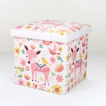이지웜 카툰아트 수납의자 30 x 30 x 30 cm, A-1