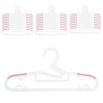 리빙해피 뉴 논슬립 옷걸이, 화이트+핑크, 30개입