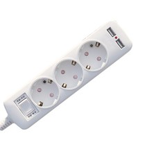 카닉스 타노스 USB 2포트 통합스위치 과부하차단 멀티탭 16A 3구 EW-MBSU-16A3, 1.5m, 1개