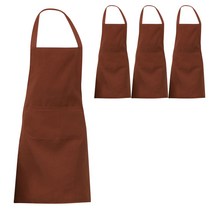 마켓피오 베이직 앞치마 700 x 600 mm, 갈색, 4개입