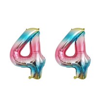 윰스 로즈쿼츠세레니티 디지털 숫자풍선 81cm, 숫자4, 2개