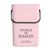 달팽이리빙 푸벨드마망 벽걸이 휴지통 10L, 핑크, 1개