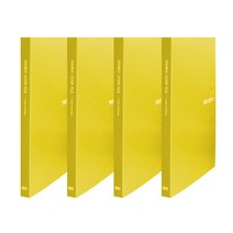 노블 PP 더블레버화일 A4, 노랑, 4개입