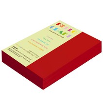 종이문화 양면색상지 뉴씨플레인 16절 No.37 밝은빨강색, 280매