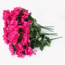 조아트 조화 성묘꽃 12대 국화 부쉬 6p, 마젠타