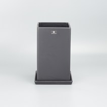 가꾸지오 무광택사각 화분 1525SM, 블랙