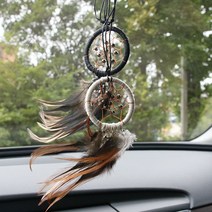 투에스벅 미니공작 차량용 드림캐쳐 2p 세트, 블랙, 베이지