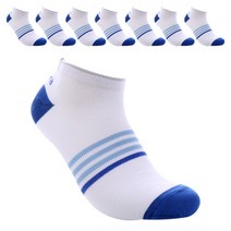 카시야골프 남성용 에어매쉬 골프 스포츠 스니커즈 양말 8족, 블루