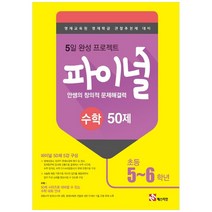 2019 안쌤의 창의적 문제해결력 초등 수학 파이널 50제 5~6학년, 매스티안, 초등5학년