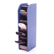 미르와나무 연필꽂이 리모콘정리함, 블루, 1개