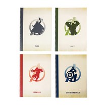 마블 슬림 스프링 노트, 랜덤 발송, 4개