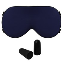닥터투데이 프리미엄 실크 수면안대 더블스트랩 네이비 + 귀마개 세트