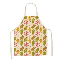 알럽홈 크리스마스 리넨 앞치마 S, 베이지쿠키, 1개