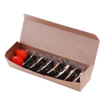 원터치 크라프트 김밥한줄 종이도시락 20.5 × 5 × 3.7 cm, 1개입, 50개