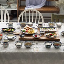 블루밍가든 로맨틱플라워 4인 홈세트 28P, 혼합 색상, 13종