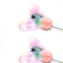 힐링타임 밍크사탕 롱롱스틱 고양이 낚싯대 NH-0247, 혼합 색상, 2개