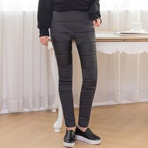 토마토팩토리 여성용 가죽 포인트 패딩 바지