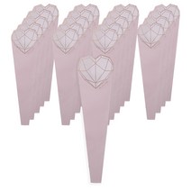 에스피글로벌 장미 한송이 다이아몬드 플라워 포장지, 로즈 핑크, 20개