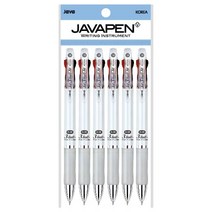 자바펜 제트3볼M 유성볼펜 0.38mm, 화이트, 6개입