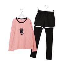 잭키드 여아용 엔젤캣라인 반바지 세트