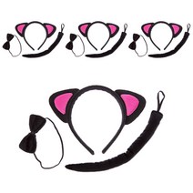 리빙다 고양이 머리띠 파티용품 3종 세트, 푸치샤, 4개