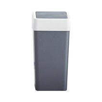 씨에스리빙 프라템 종량제 봉투 전용 스윙 사각 휴지통 10L, 그레이, 1개