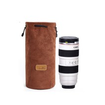 콩 K mera 충격방지 DSLR 렌즈 파우치 다크브라운 L, 1개