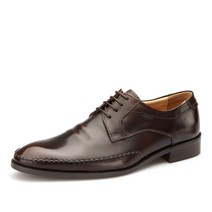 보닌 남성용 천연소가죽 와일드 스티치라인 수제 구두 SEC008DBR